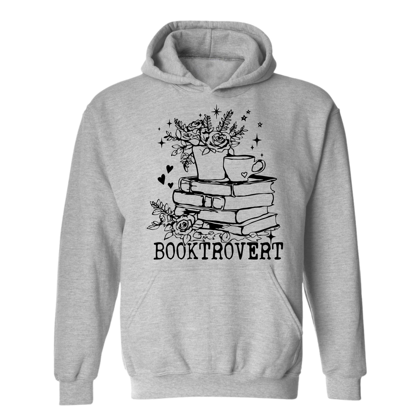 Gildan Adult Hoodie- Floral Booktrovert (Made To Order)