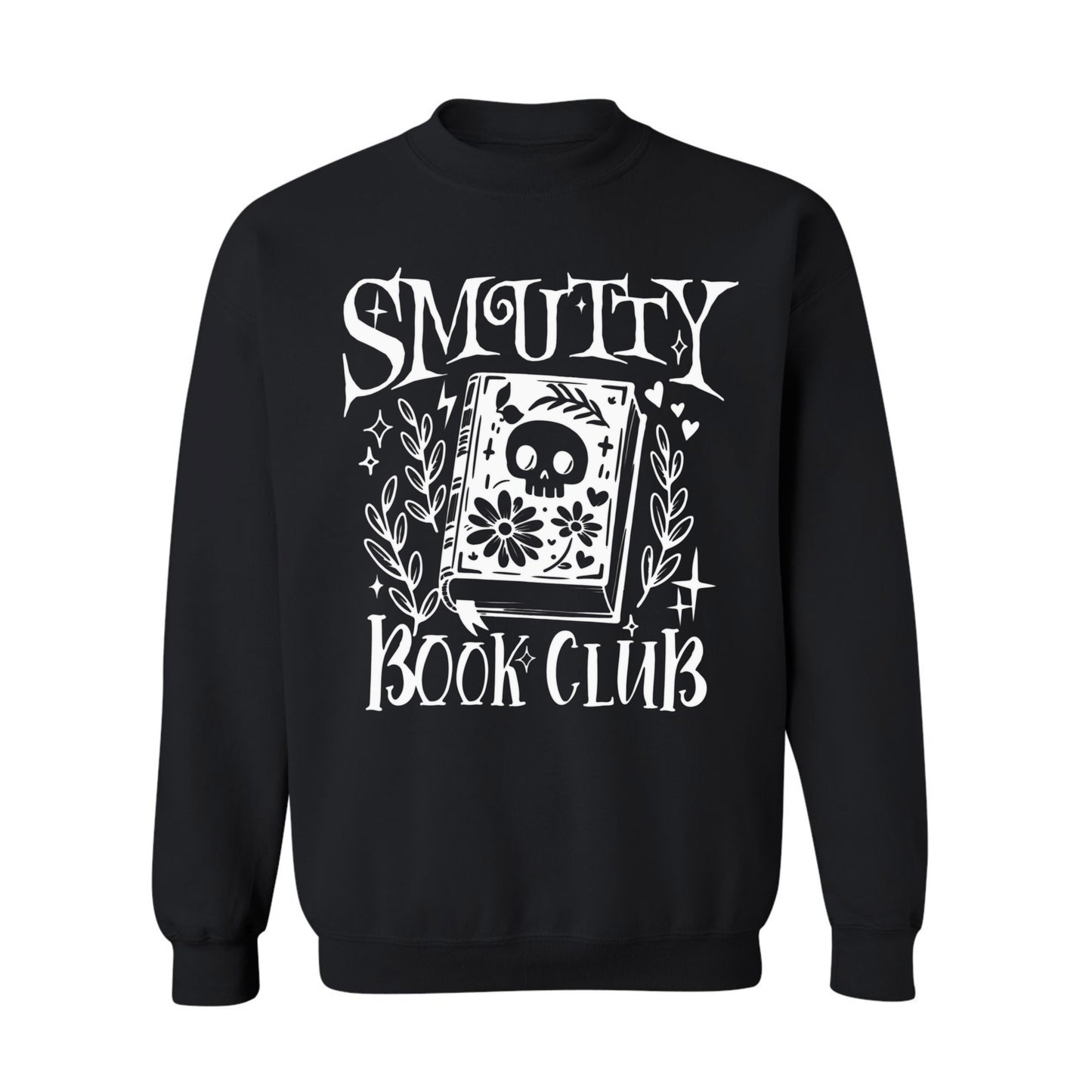 Gildan Adult Crewneck Fleece- Smutty Book Club Skull (Made To Order)