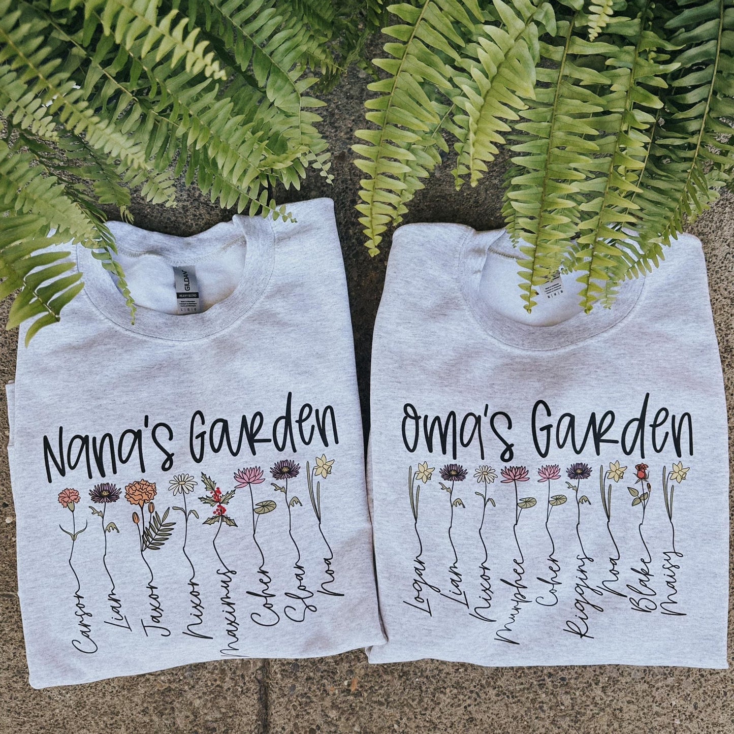 Gildan Adult Crew Fleece- Flower Garden (Made To Order)