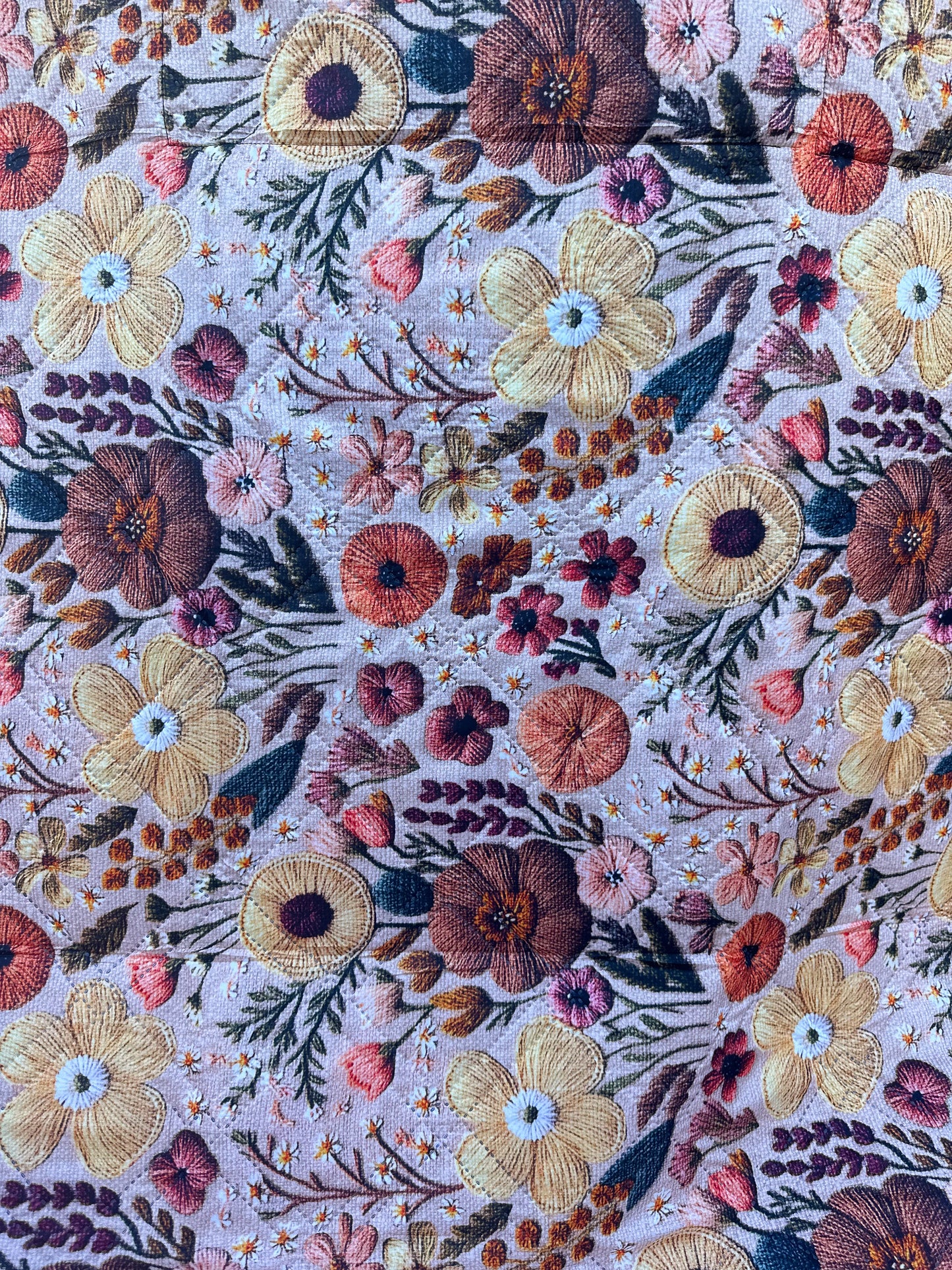 Outdoor Blanket || Embroidered Floral