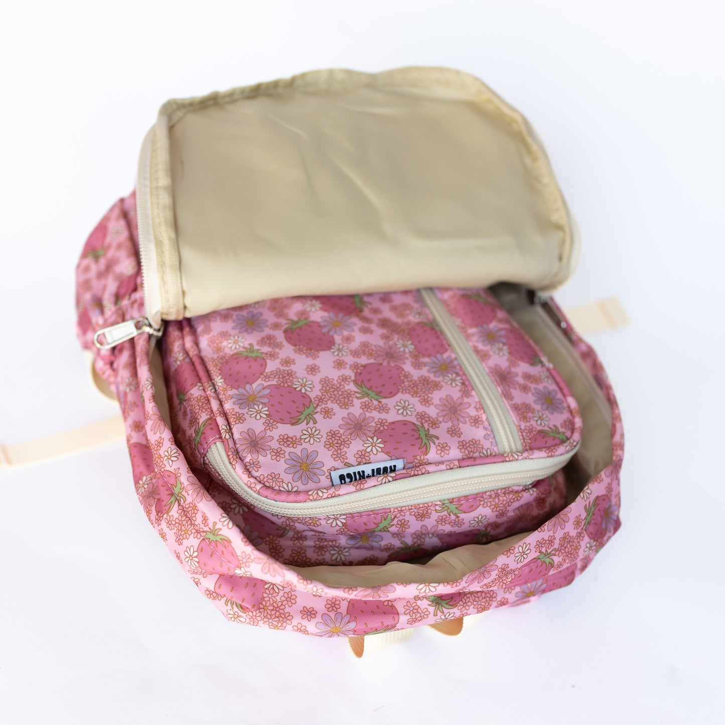Mini Backpack || Retro Strawberries