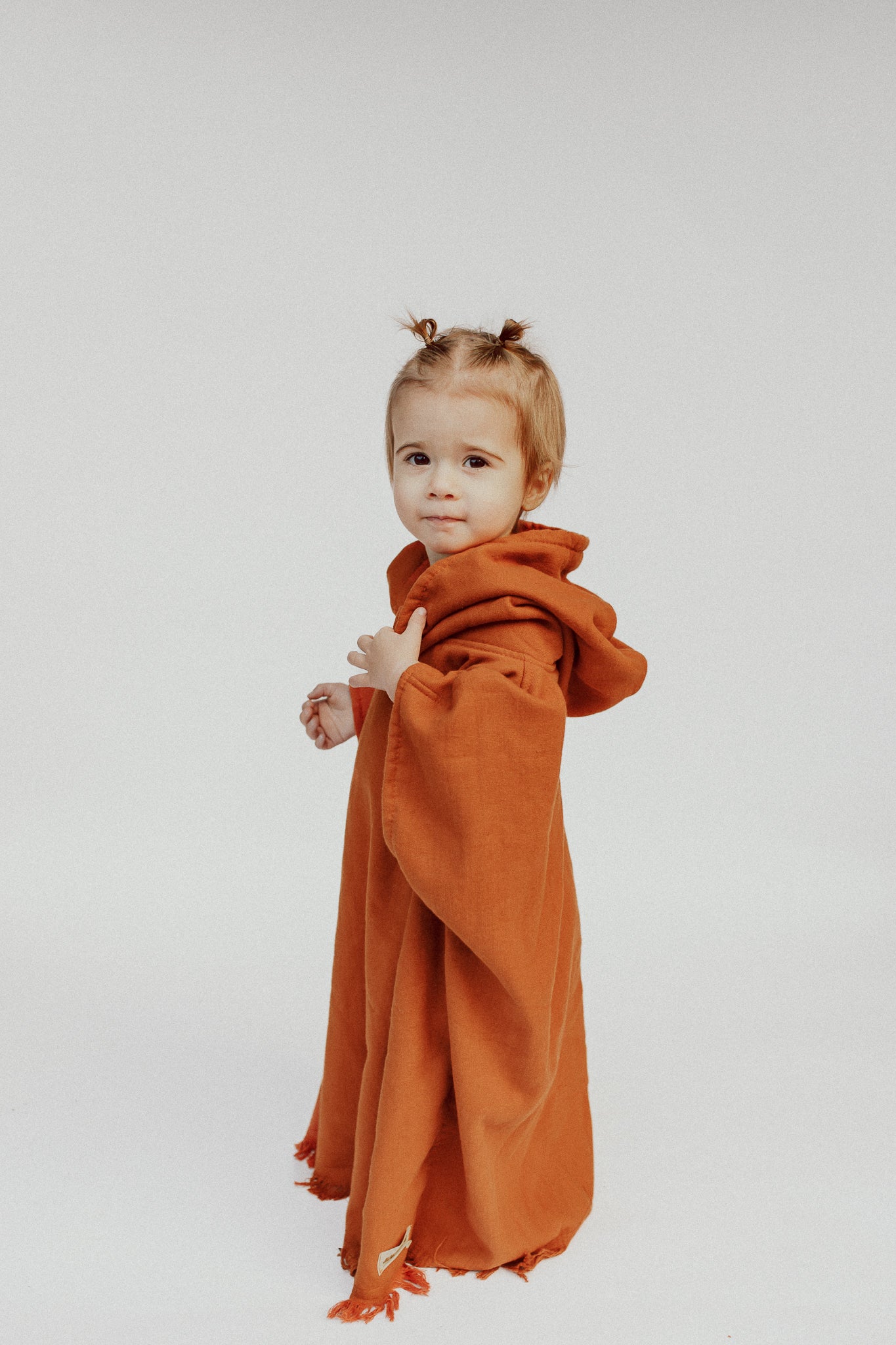 Kids Towel Poncho || Rust