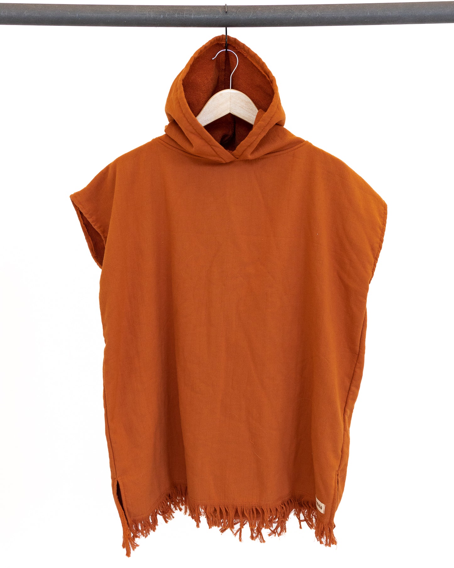 Kids Towel Poncho || Rust