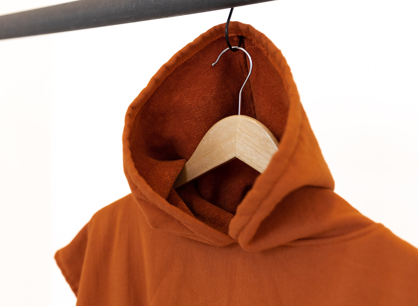Kids Towel Poncho || Rust