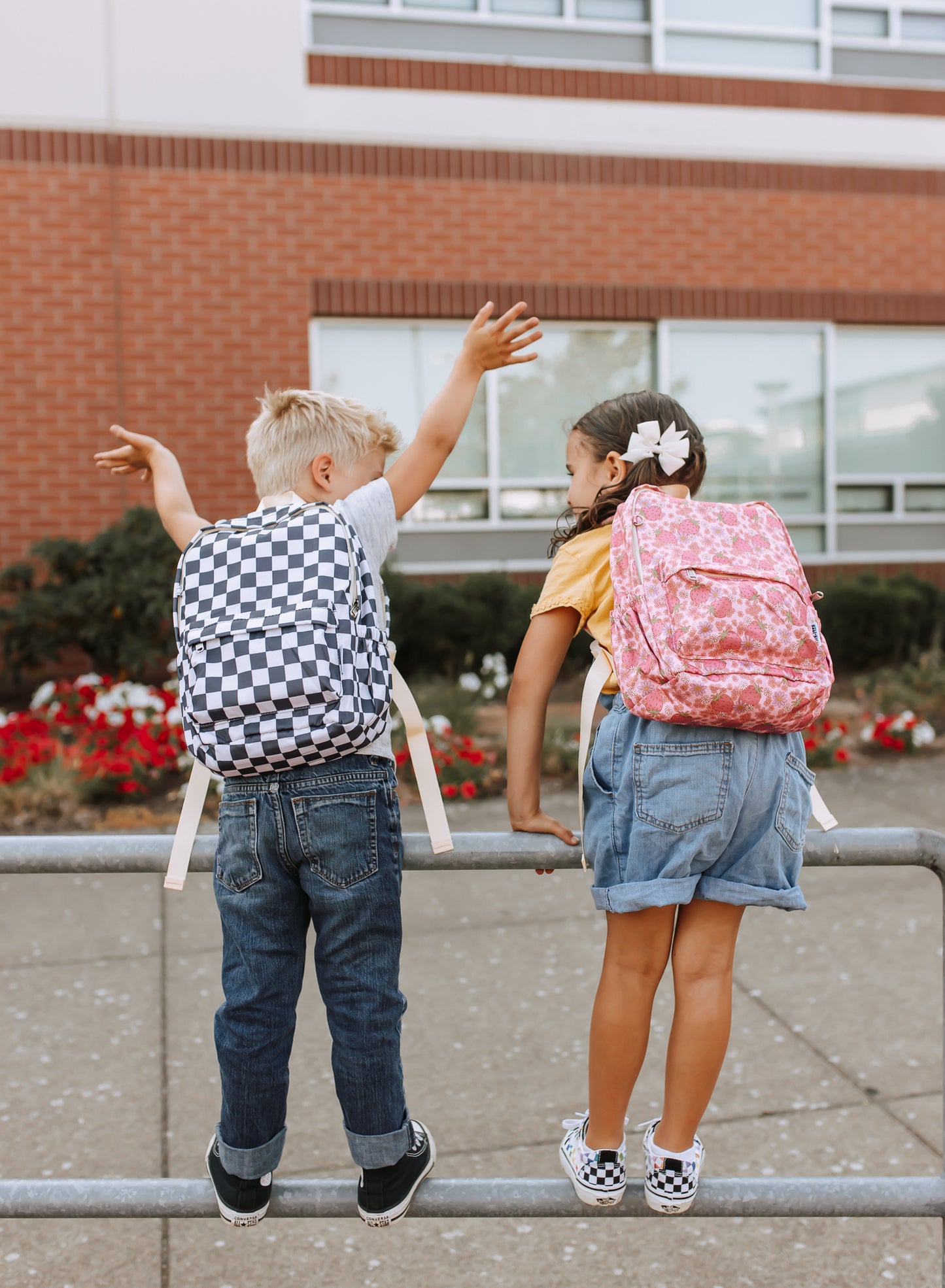 Mini Backpack || Retro Strawberries