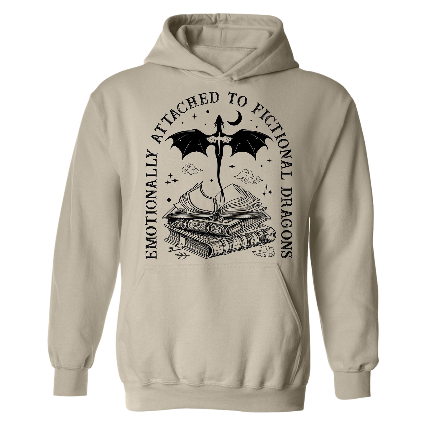 Gildan Adult Hoodie- Emotionally Attached To Fictional Dragons (Made To Order)