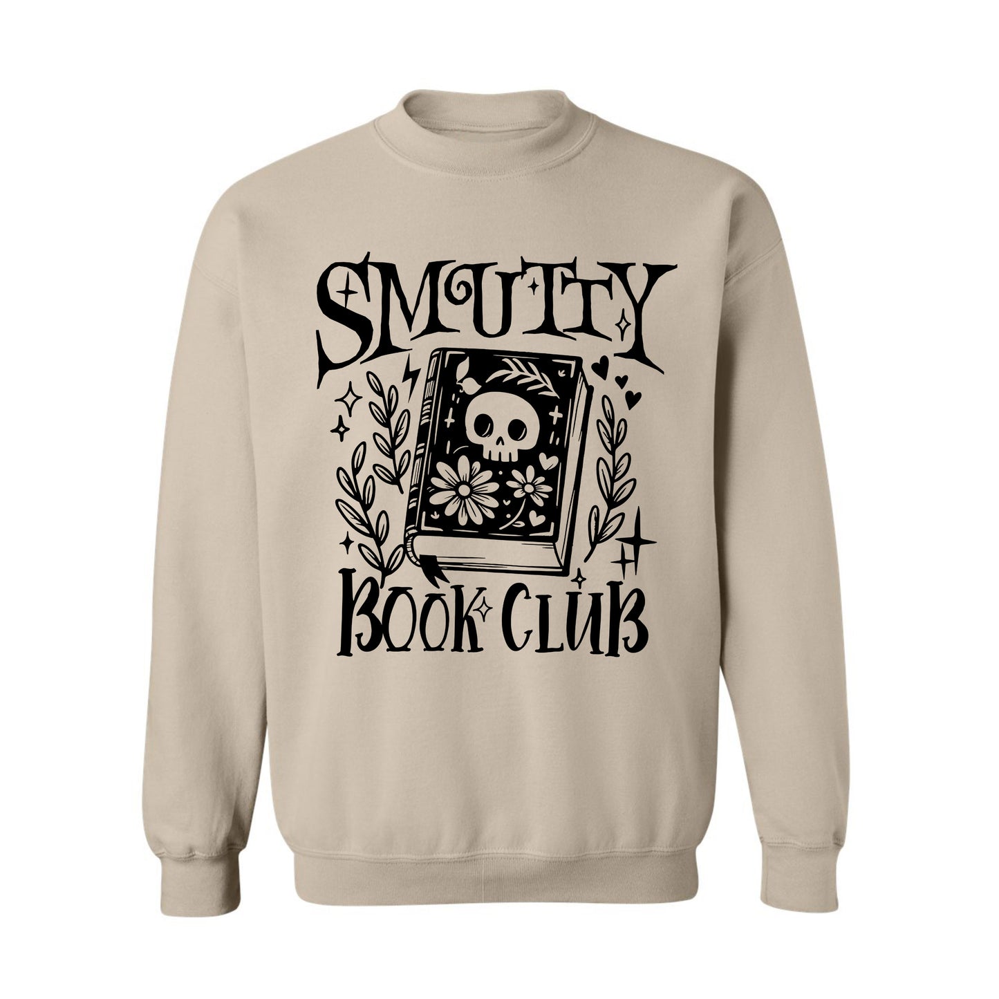 Gildan Adult Crewneck Fleece- Smutty Book Club Skull (Made To Order)