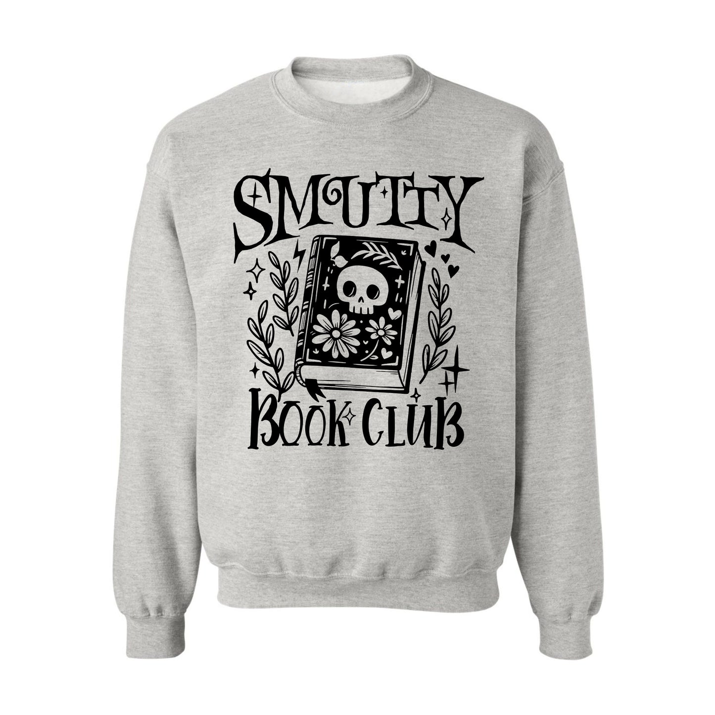 Gildan Adult Crewneck Fleece- Smutty Book Club Skull (Made To Order)
