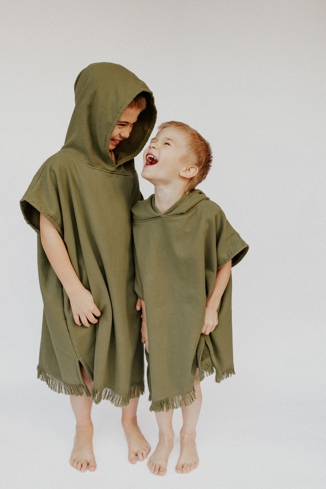 Kids Towel Poncho || Olive